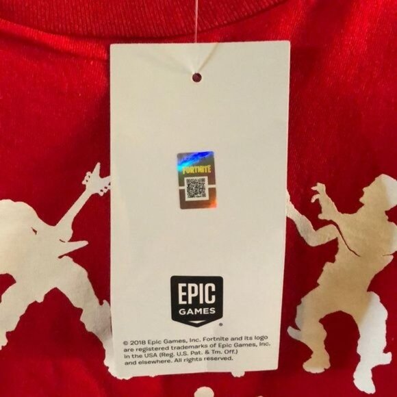 NWT Youth Fortnite Shirt, XL (Boy), Red with White Logos - Picture 3 of 3